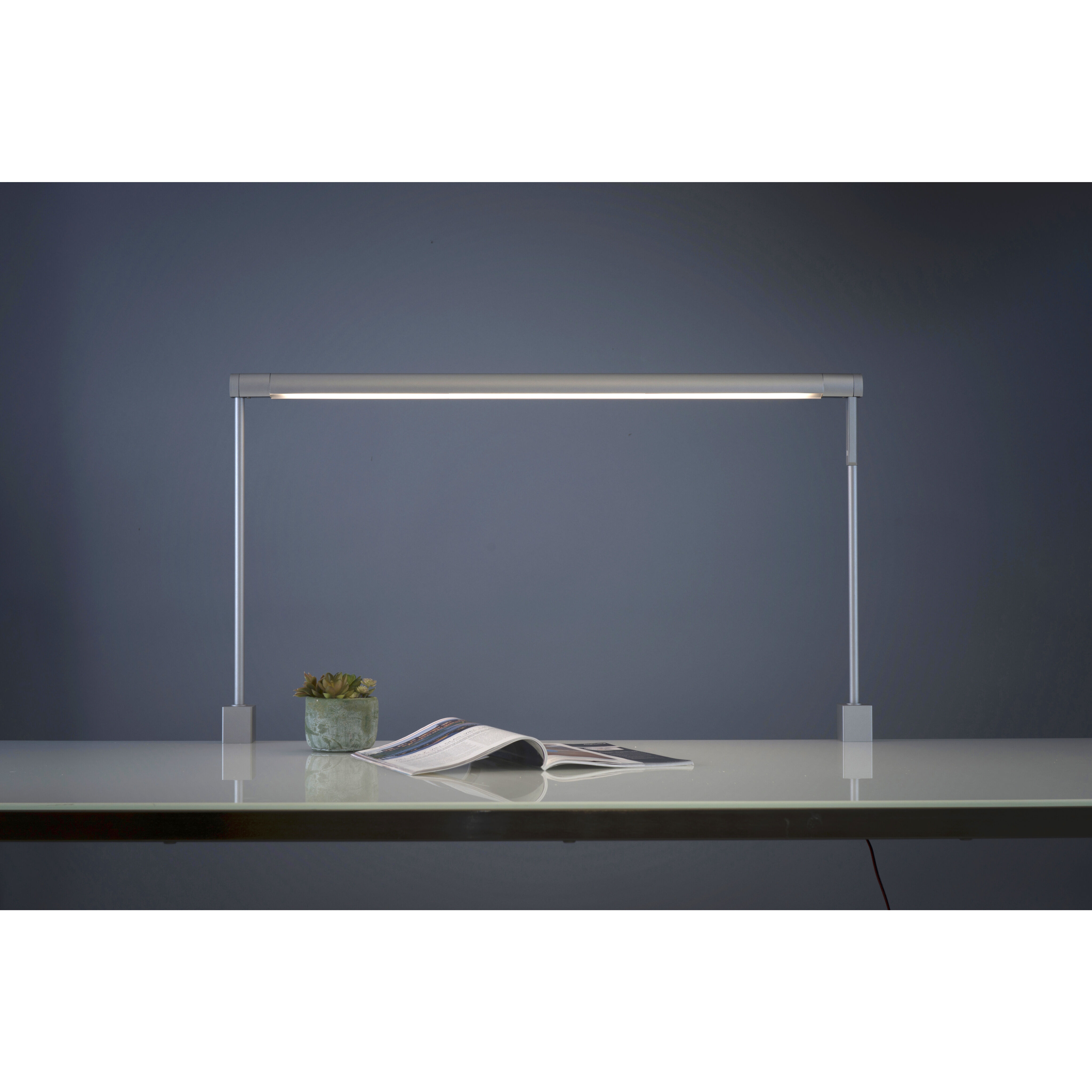 Sobre 19 inch 10.80 watt Silver Table Lamp Portable Light